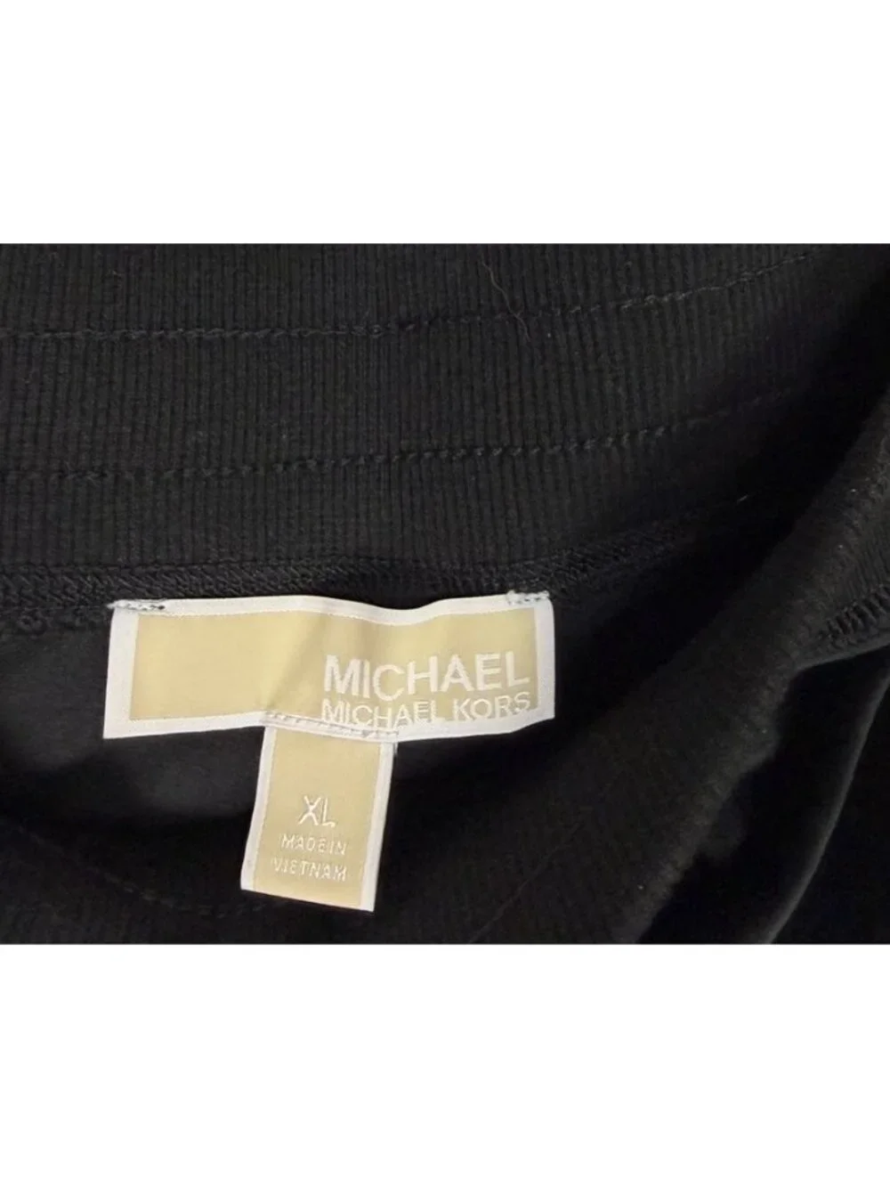 Michael Kors Velour Wide Leg Pants Women's Size XL Black Drawstring Lounge NWT